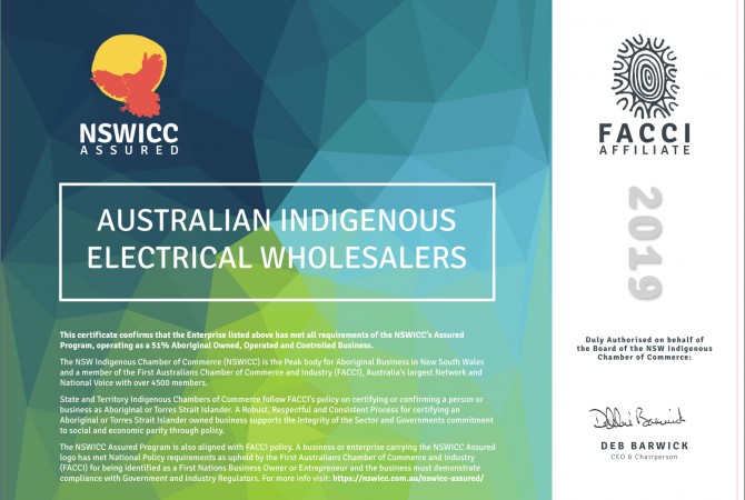 AIEW is a member of the NSW Indigenous Chamber of Commerce and the Federation of Australian Indigenous Chambers of Commerce and Industry.